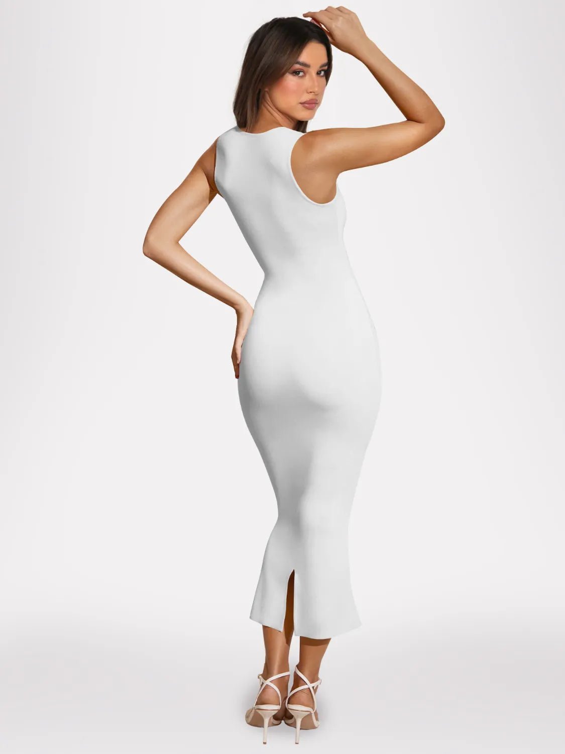 Crowned Energy CO. Hot Pink / S Trendsi Slit Back Sleeveless Maxi Tank Dress