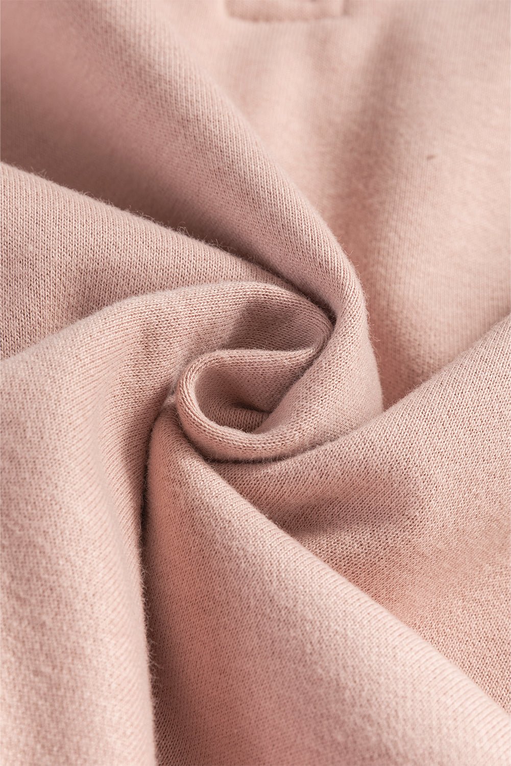 Smoke Gray Zipped Neck Pullover Drop Shoulder Sweatshirt - Crowned Energy CO.