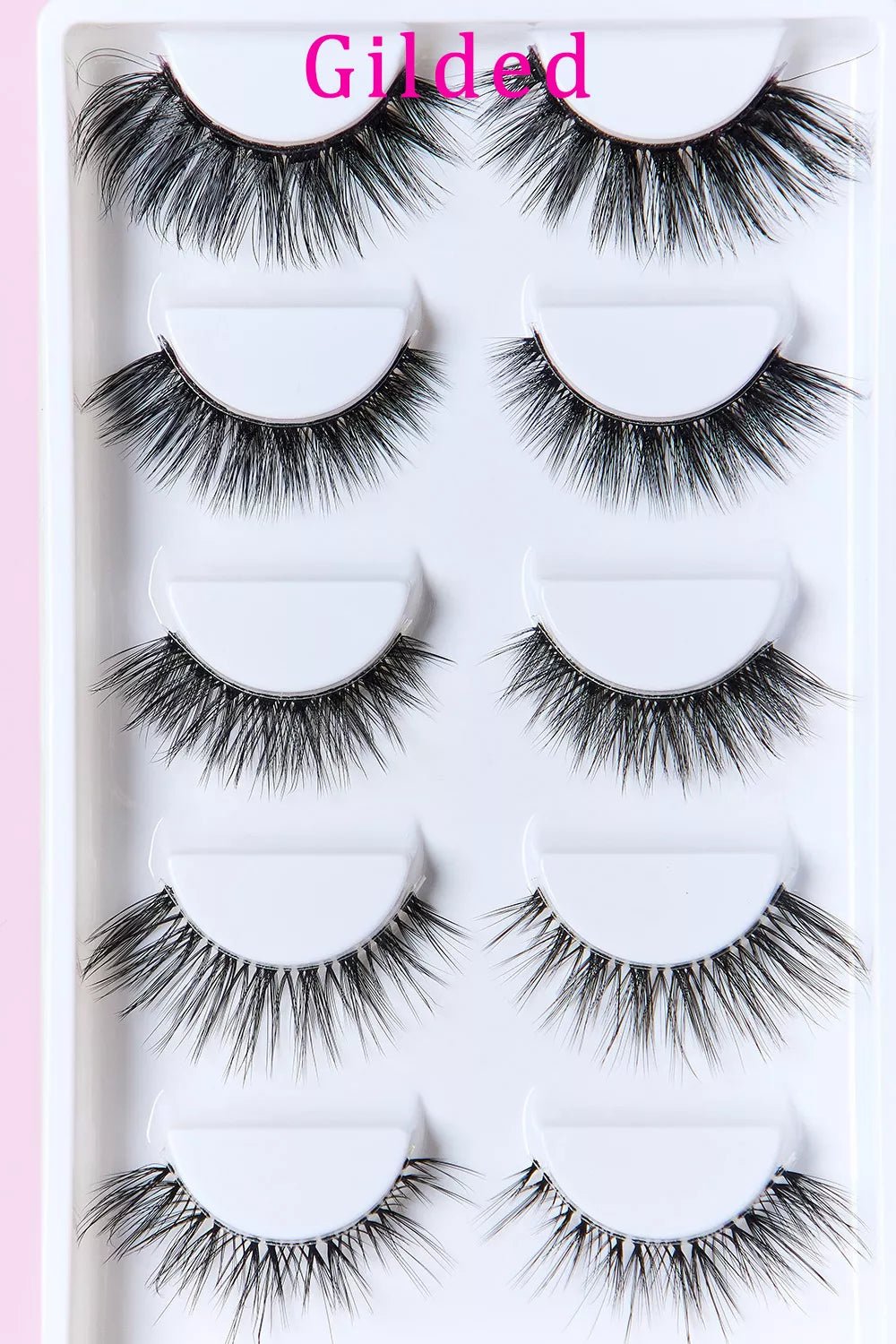 Crowned Energy CO. Gilded / One Size Trendsi Accessories SO PINK BEAUTY Faux Mink Eyelashes Variety Pack 5 Pairs