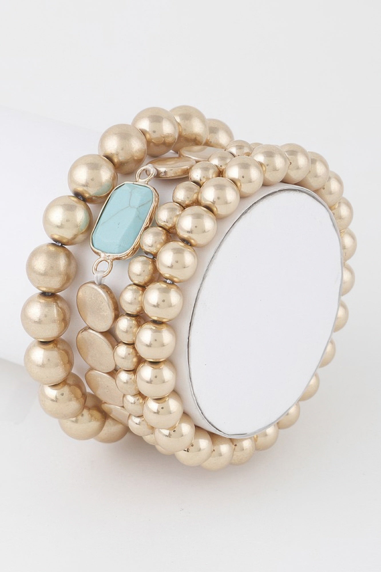 Stone Pendant Beaded Bracelet - Crowned Energy CO.