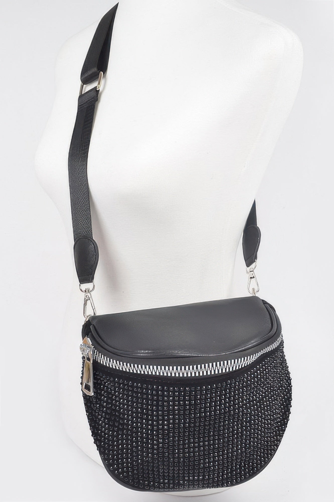 Stone Studded Crossbody Bag - Crowned Energy CO.