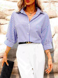 Striped Button-Down Shirt - Crowned Energy CO.
