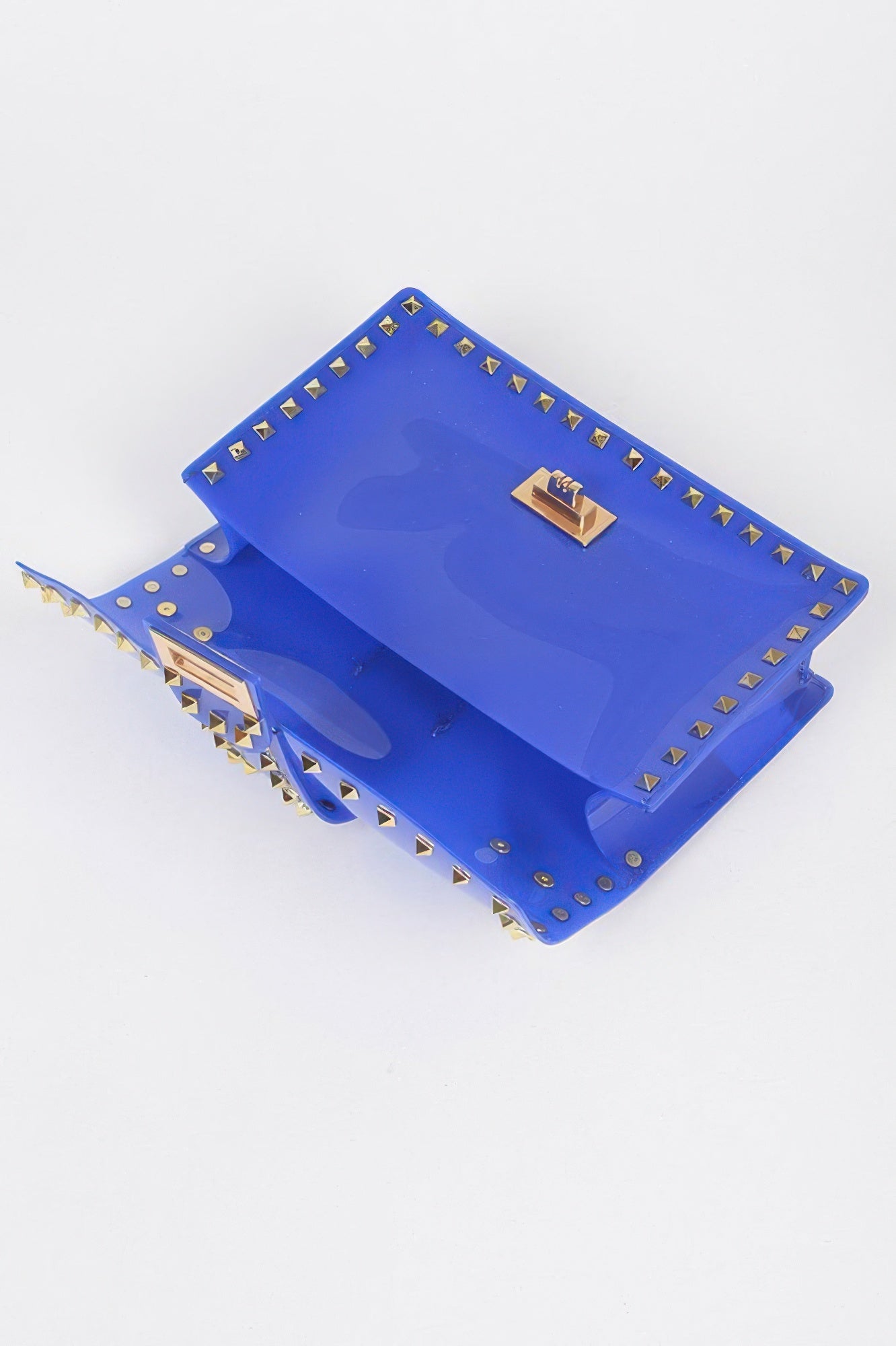 Studded Colorful Transparent Clutch - Crowned Energy CO.