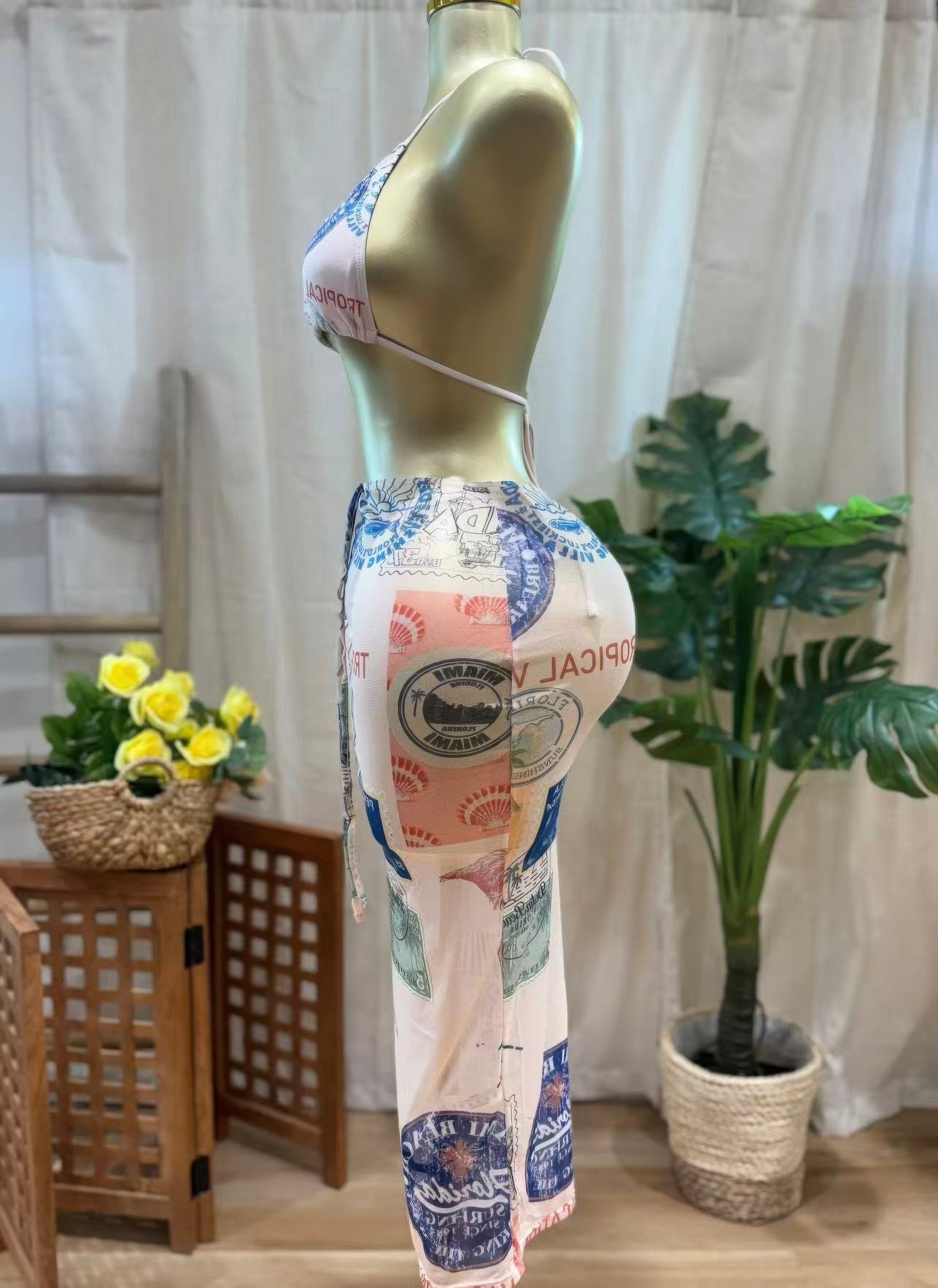 Sunstamp Mesh Midi Skirt - Crowned Energy CO.