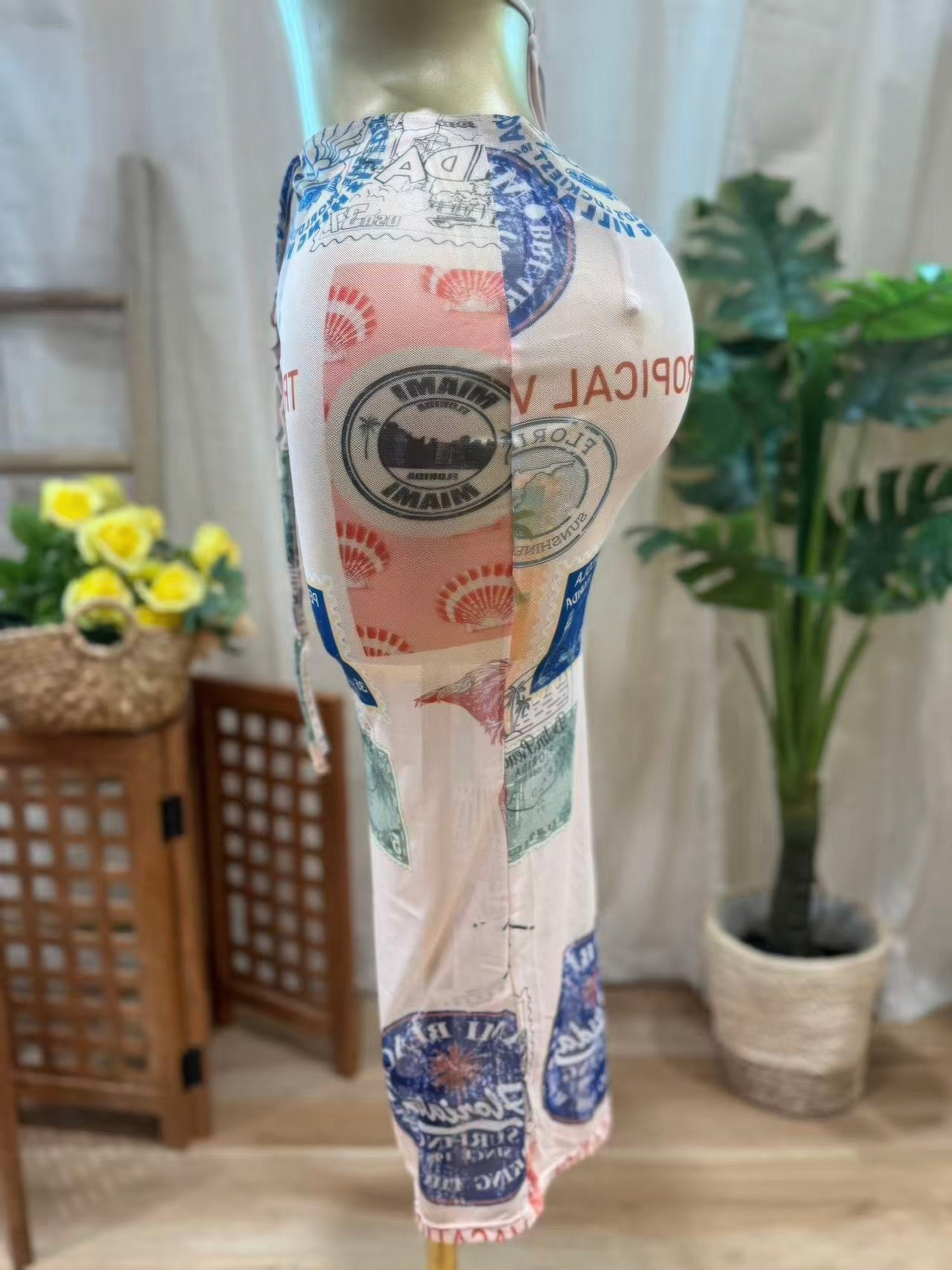 Sunstamp Mesh Midi Skirt - Crowned Energy CO.