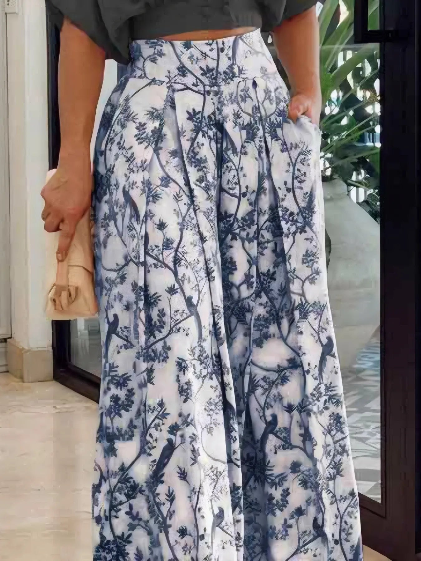 Crowned Energy CO. Orange-Red / S Trendsi Bottoms/Jeans Surplice Top and High Waist Pants Set