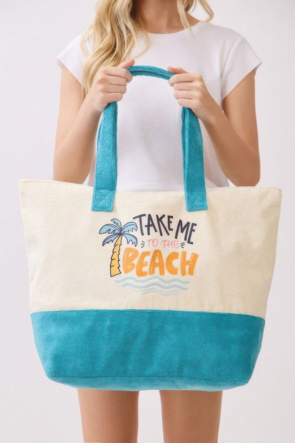 Take Me To The Beach Terry Tote - Crowned Energy CO.