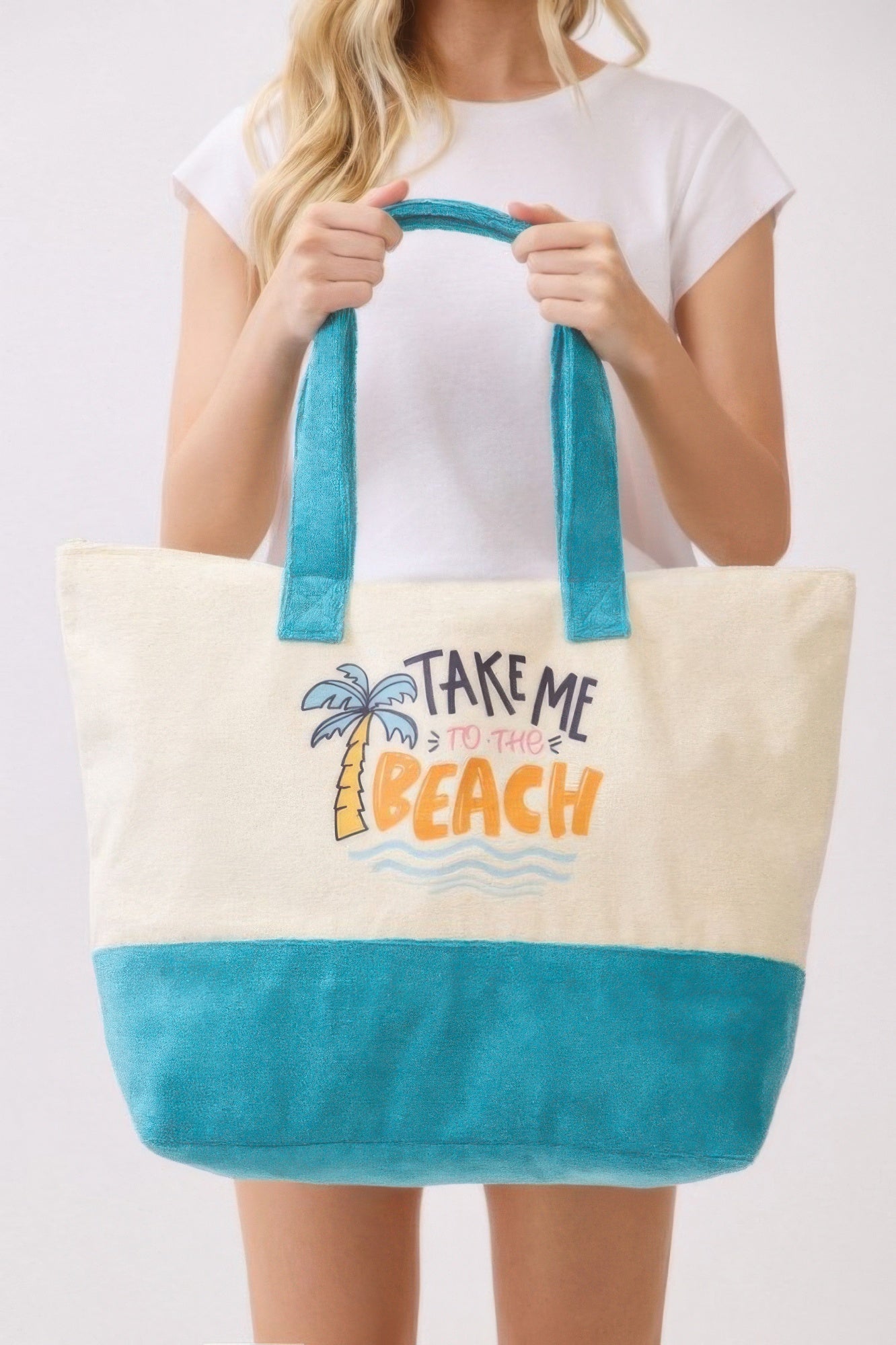 Take Me To The Beach Terry Tote - Crowned Energy CO.