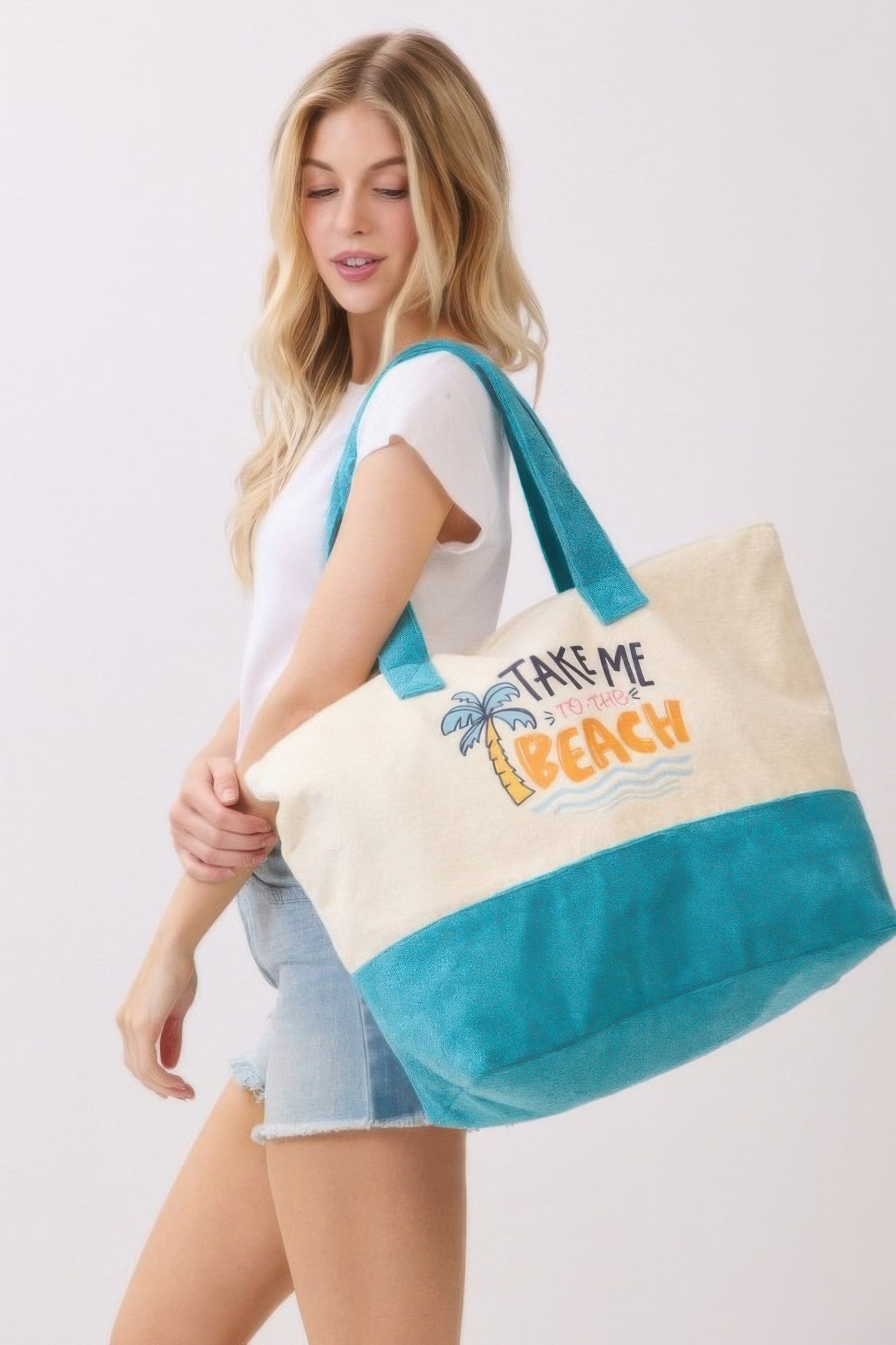Take Me To The Beach Terry Tote - Crowned Energy CO.