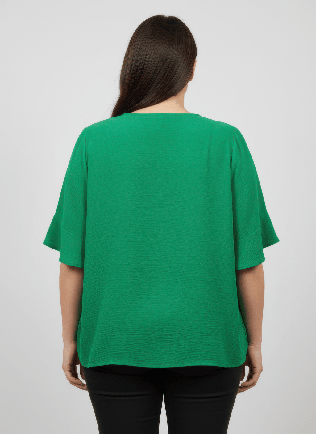 Textured Ruffle Sleeve Short Sleeve Top - Crowned Energy CO.
