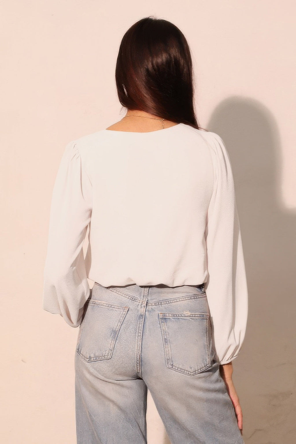 Textured Solid Long Sleeve Crop Top - Crowned Energy CO.