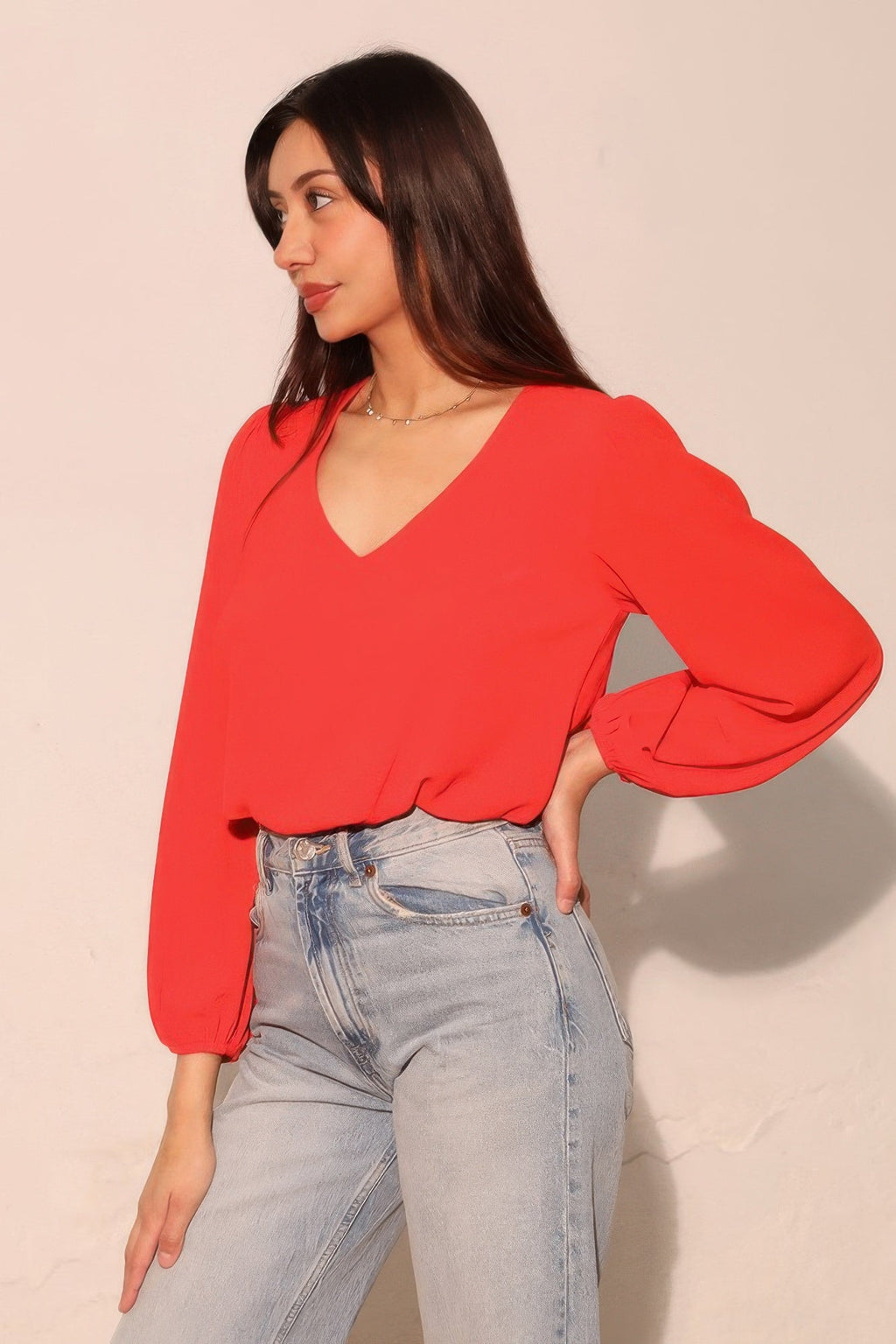 Textured Solid Long Sleeve Crop Top - Crowned Energy CO.