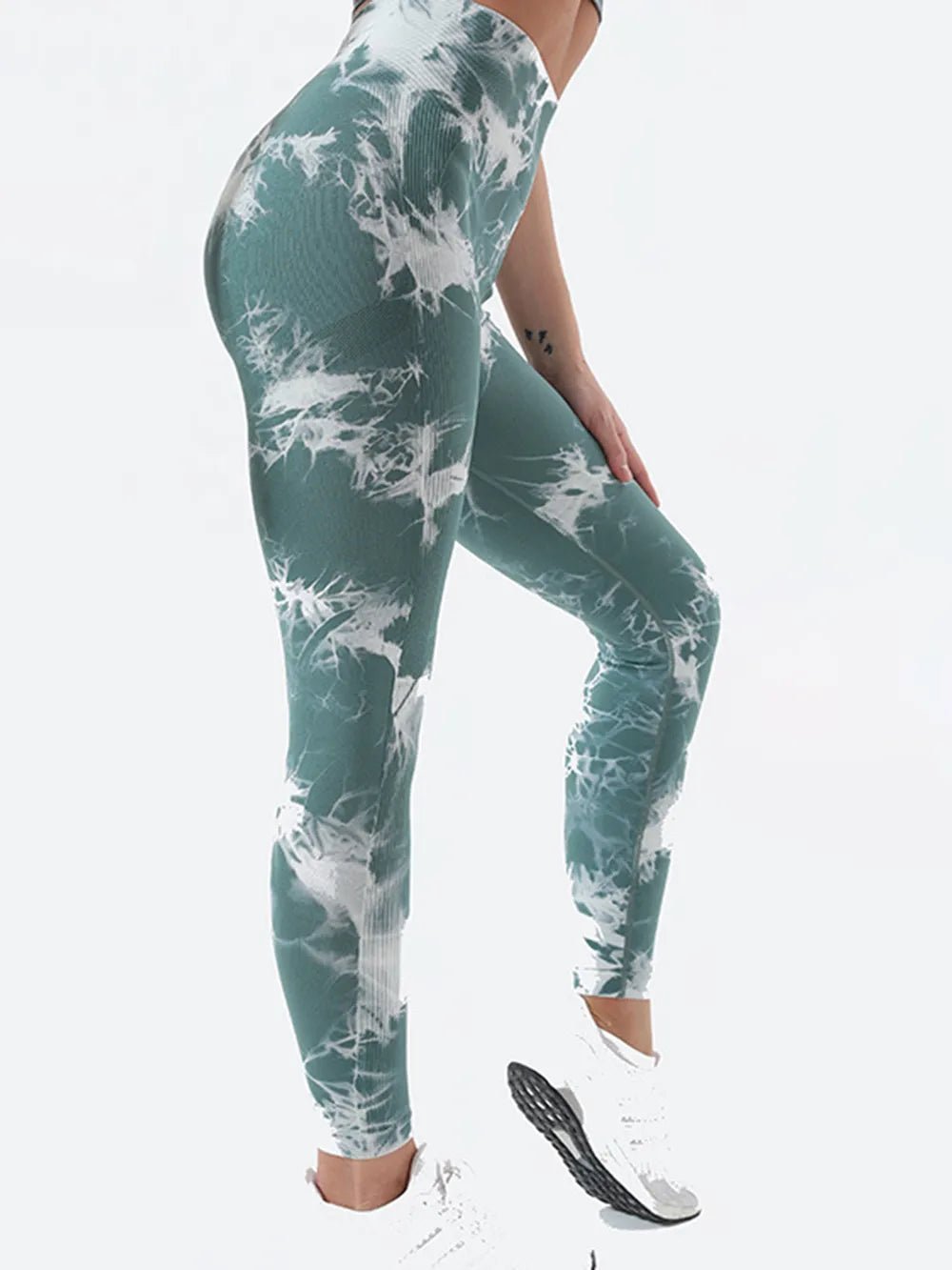 Tie - Dye High Waist Active Leggings - Crowned Energy CO.