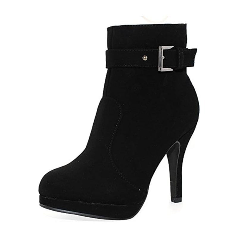 Trend Sup Chic Stiletto Ankle Boots with Buckle - Crowned Energy CO.