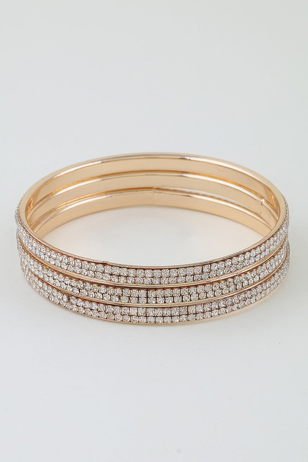 Triple Bejeweled Cuff Bracelet - Crowned Energy CO.