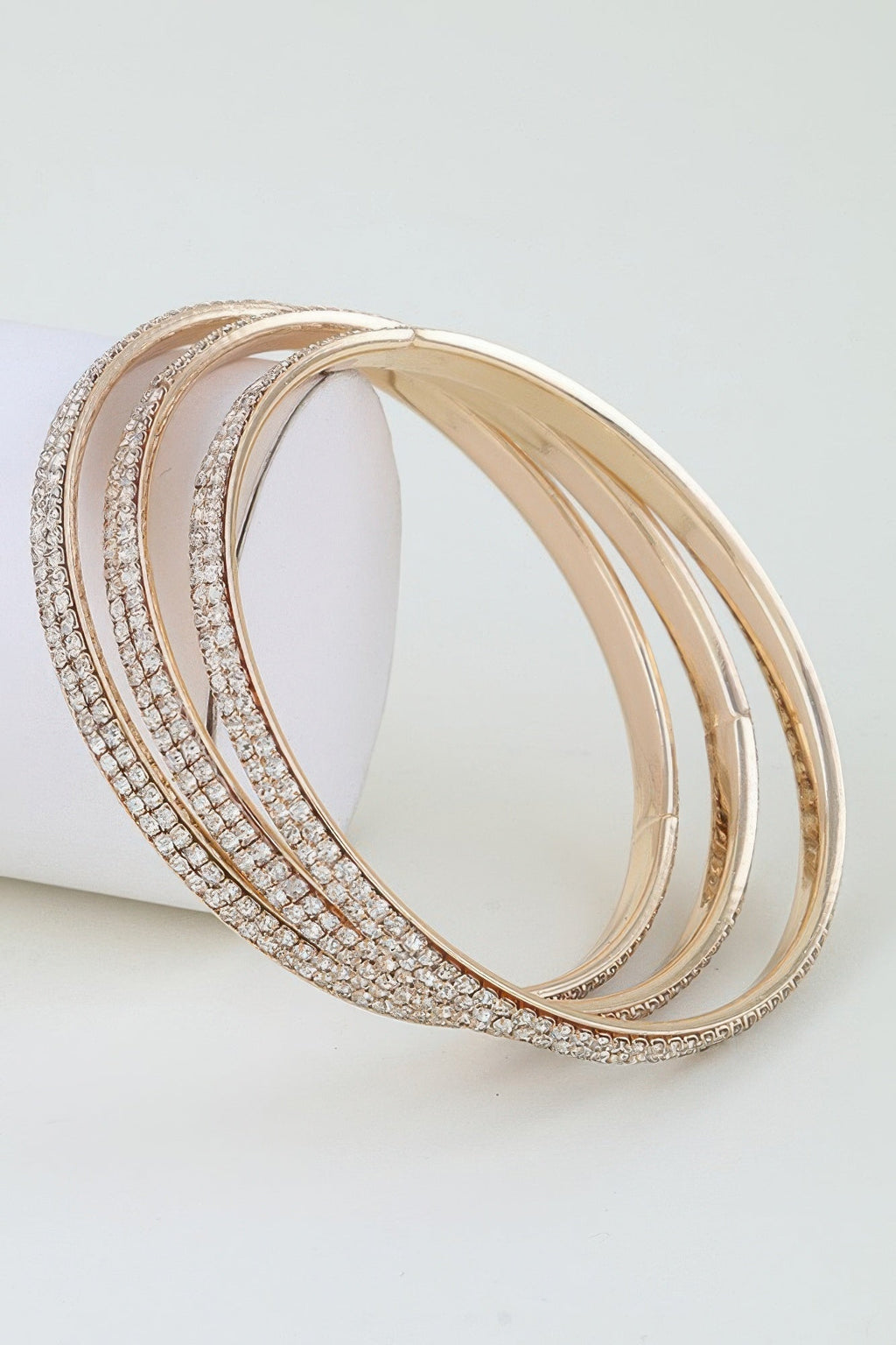 Triple Bejeweled Cuff Bracelet - Crowned Energy CO.