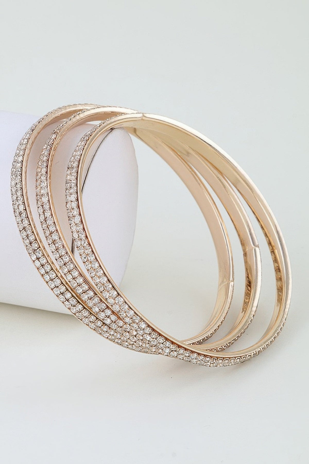 Triple Bejeweled Cuff Bracelet - Crowned Energy CO.