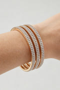 Triple Bejeweled Cuff Bracelet - Crowned Energy CO.