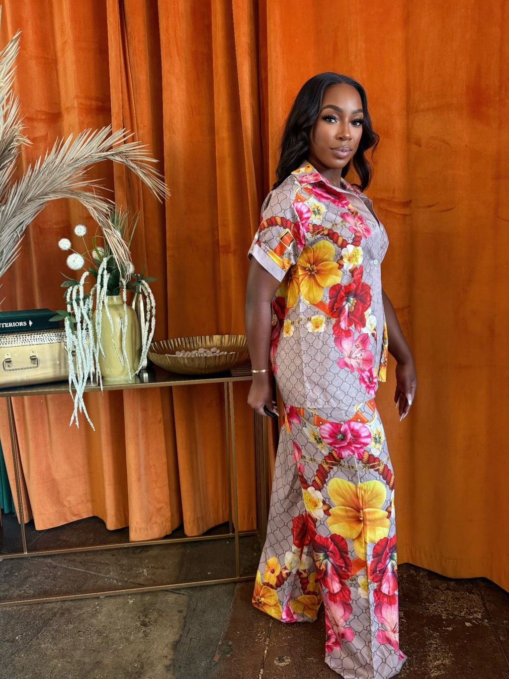 Crowned Energy CO. S ENDLESS MOON OUTFIT SET Tropical Muse Pants Set