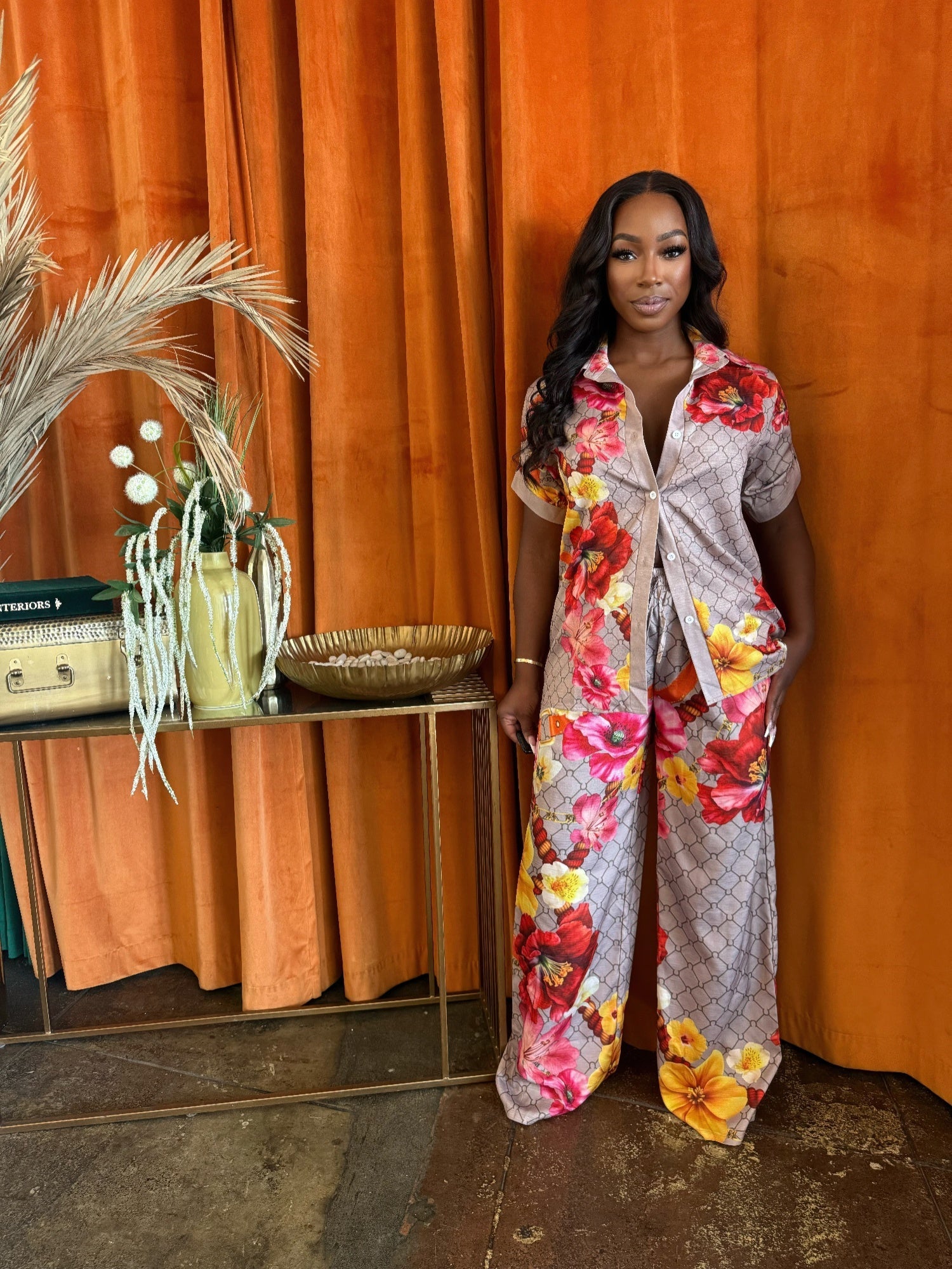 Crowned Energy CO. S ENDLESS MOON OUTFIT SET Tropical Muse Pants Set