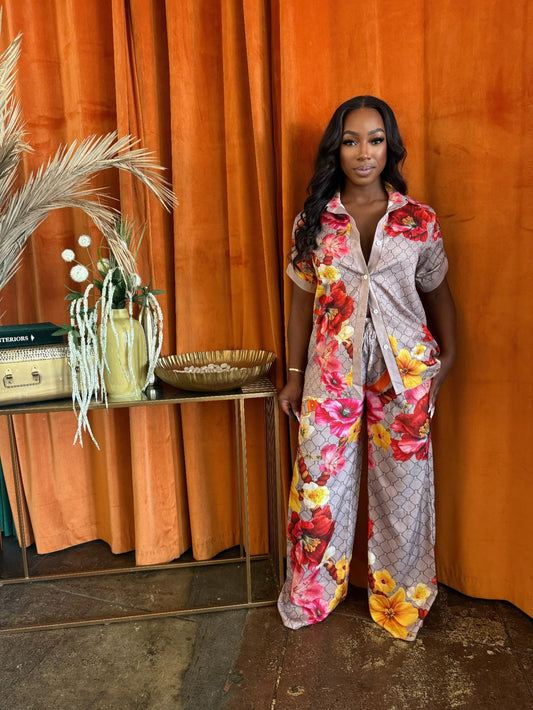 Crowned Energy CO. S ENDLESS MOON OUTFIT SET Tropical Muse Pants Set