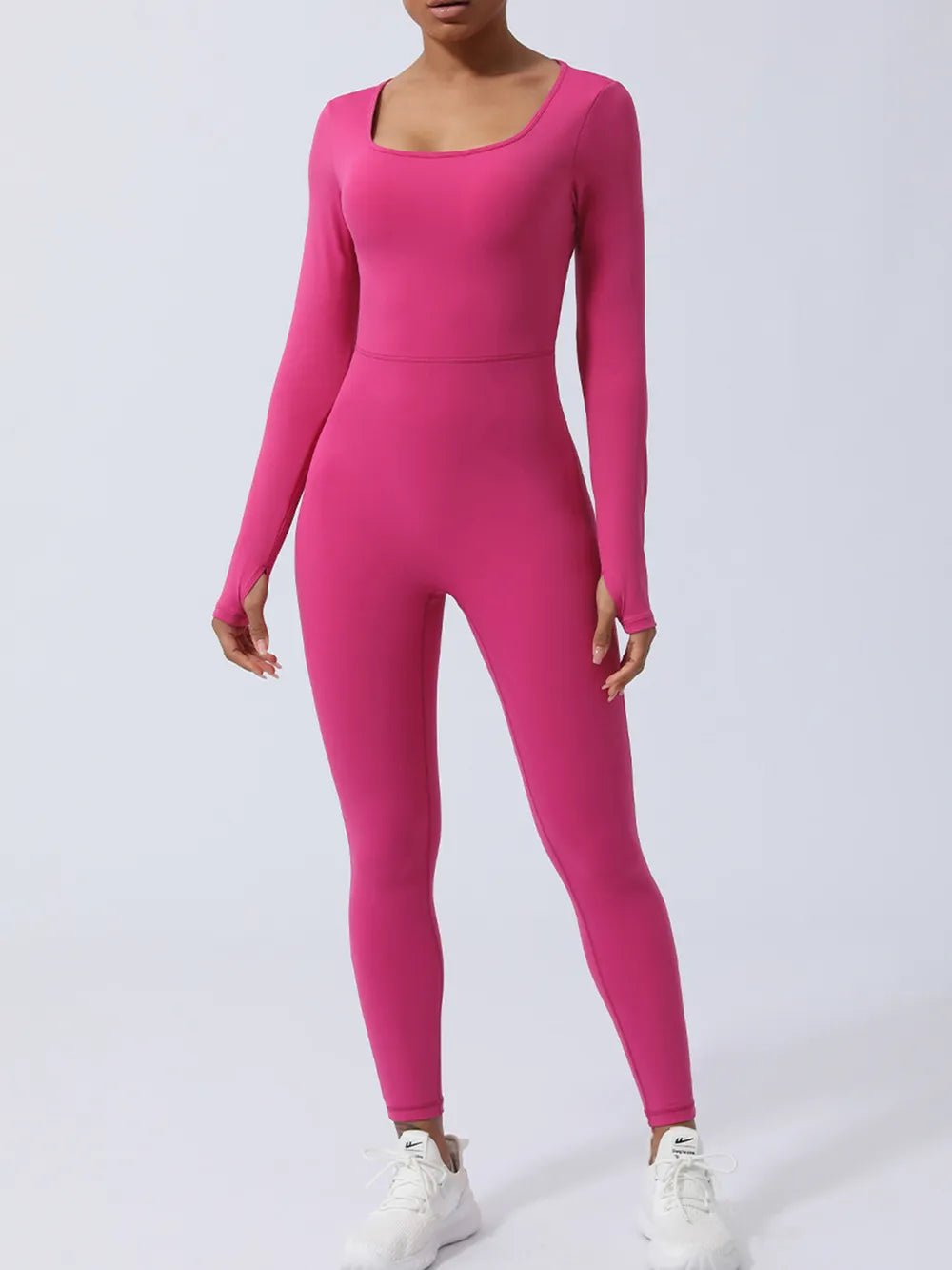 Twisted Backless Long Sleeve Jumpsuit - Crowned Energy CO.