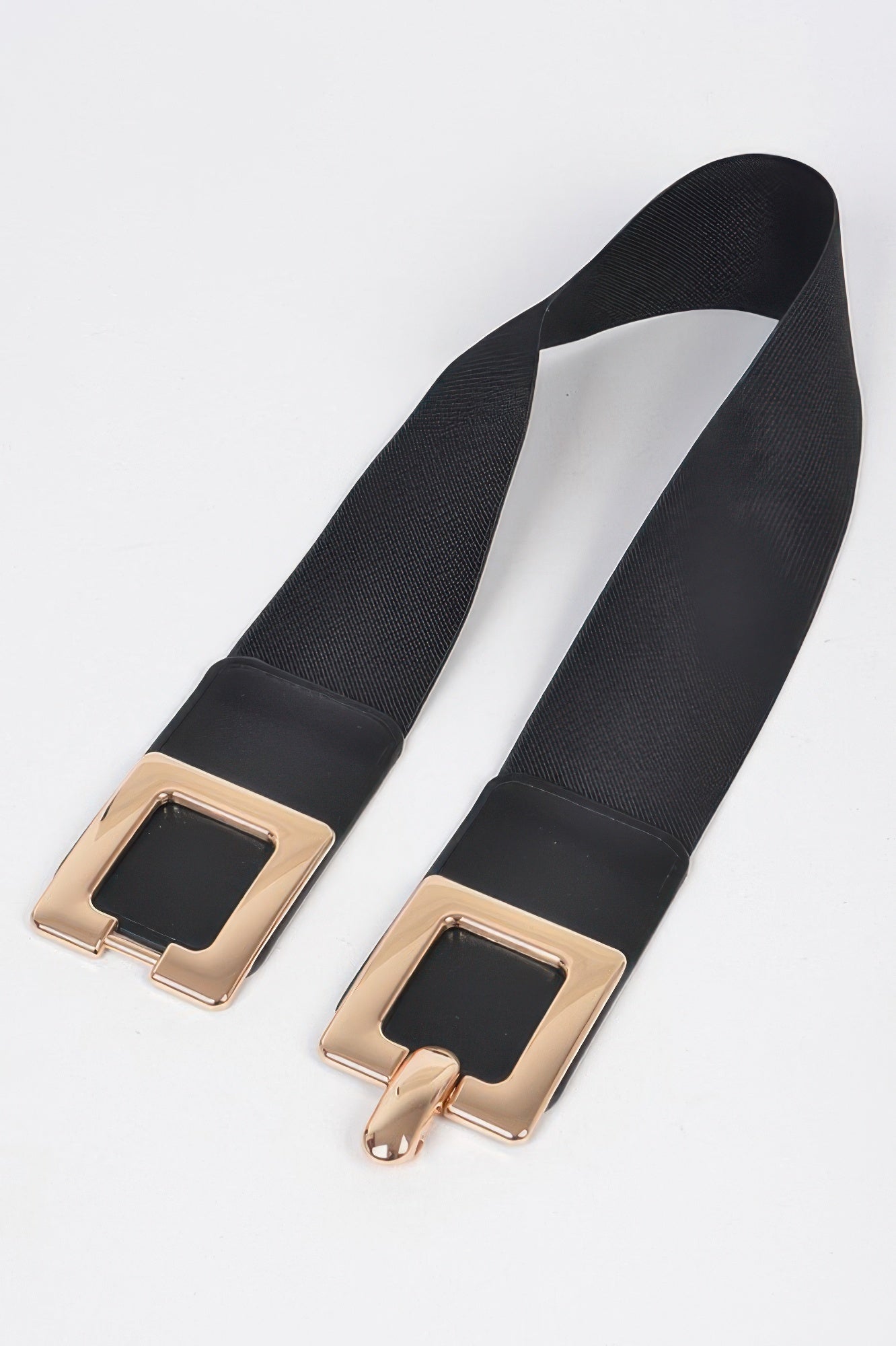 Two Square Buckle Elastic Belt - Crowned Energy CO.