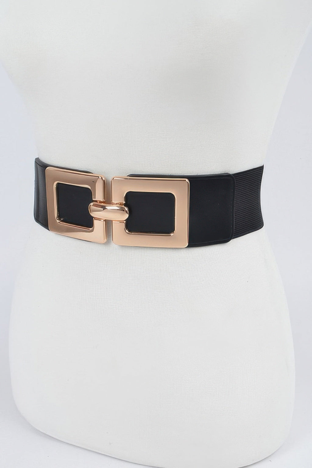 Two Square Buckle Elastic Plus Size Belt - Crowned Energy CO.