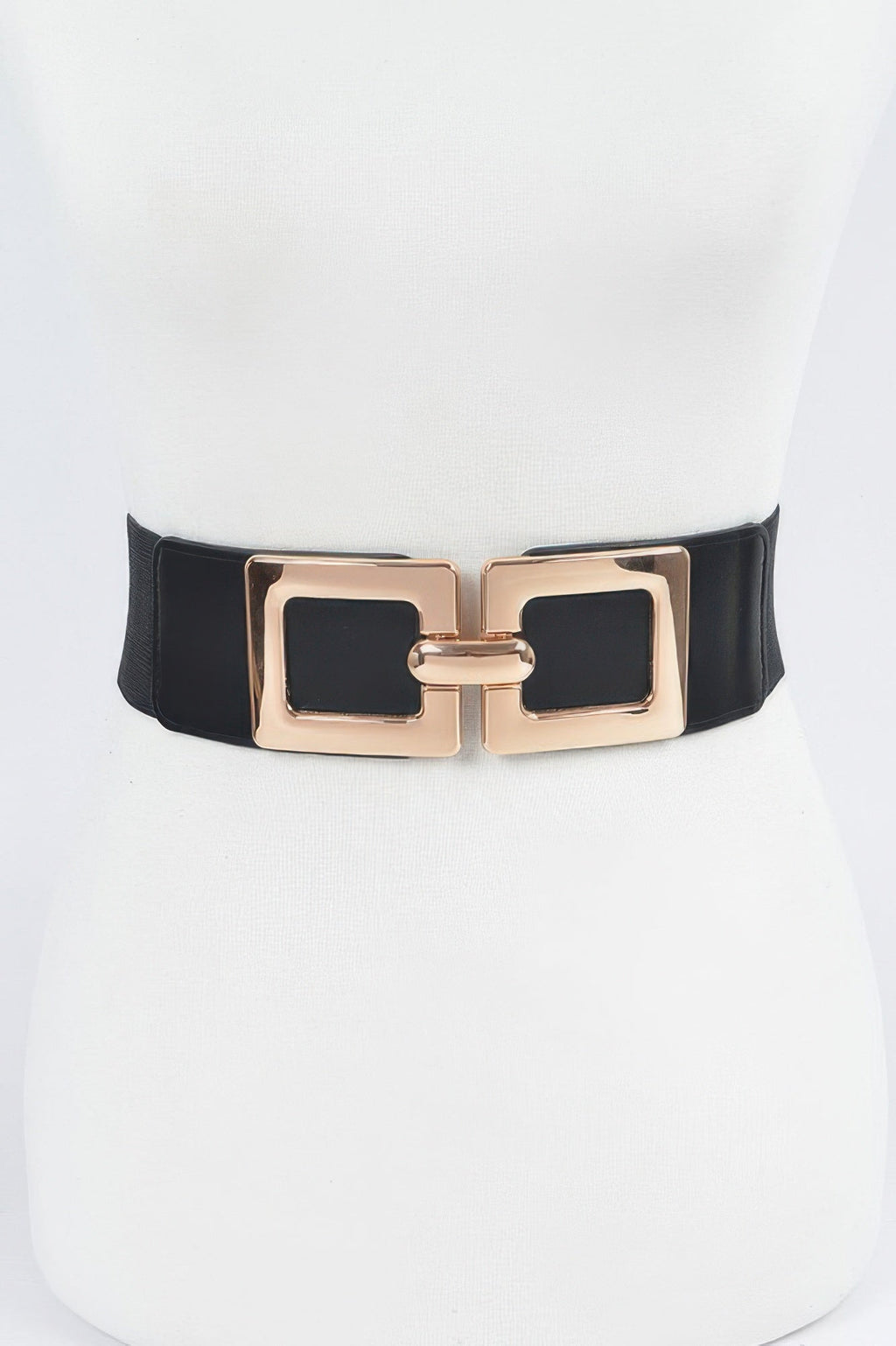 Two Square Buckle Elastic Plus Size Belt - Crowned Energy CO.