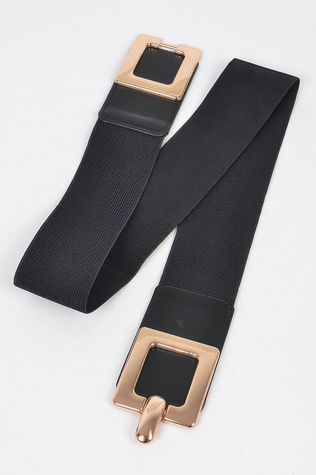 Two Square Buckle Elastic Plus Size Belt - Crowned Energy CO.