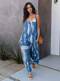 Crowned Energy CO. Sky Blue / S Trendsi Jumpsuit V-Neck Spaghetti Strap Jumpsuit