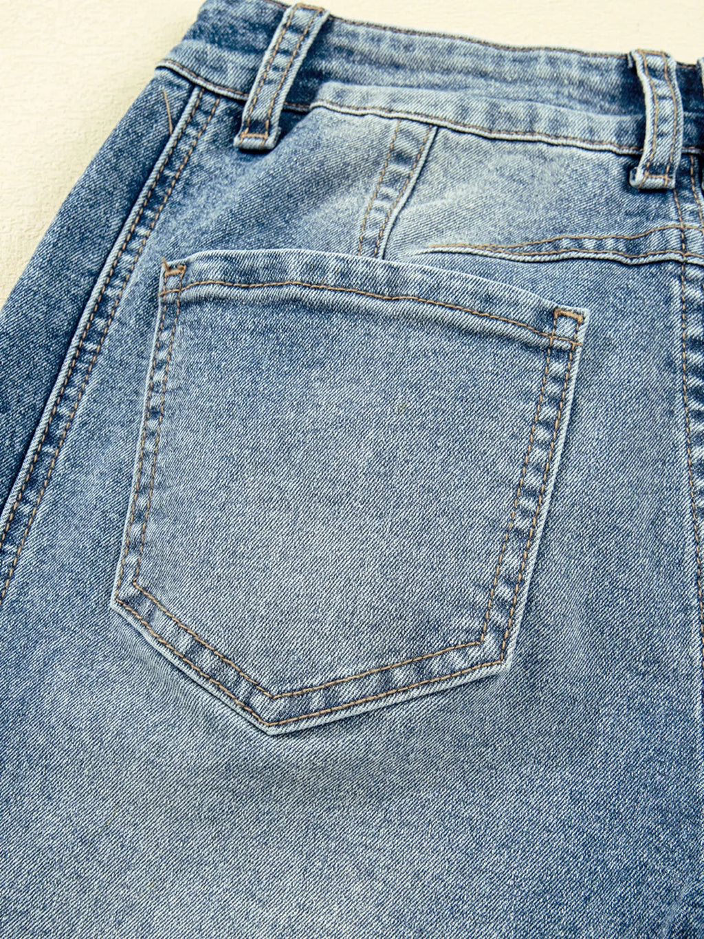 Vintage Washed Seam Detail Shift Jeans - Crowned Energy CO.