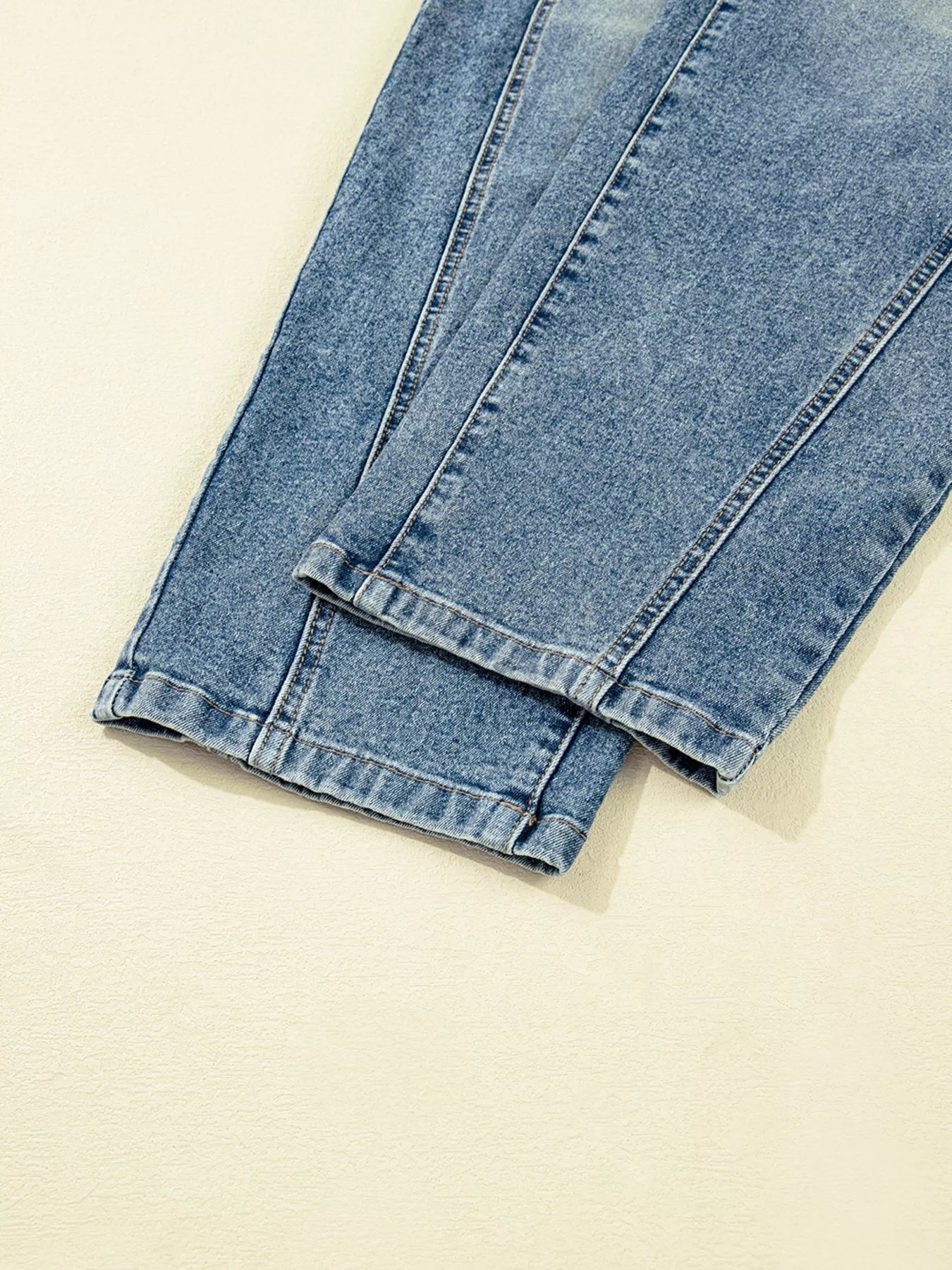 Vintage Washed Seam Detail Shift Jeans - Crowned Energy CO.