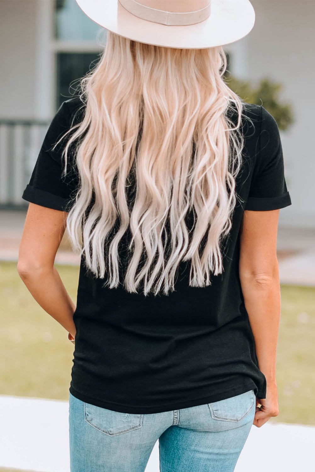 Western Printed Crewneck Graphic Tee - Crowned Energy CO.