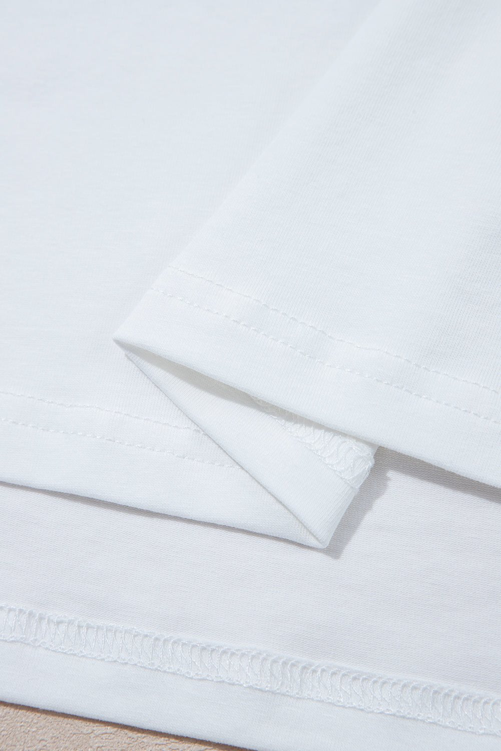 White Loose Half Sleeve Hi Low Hem T Shirt - Crowned Energy CO.