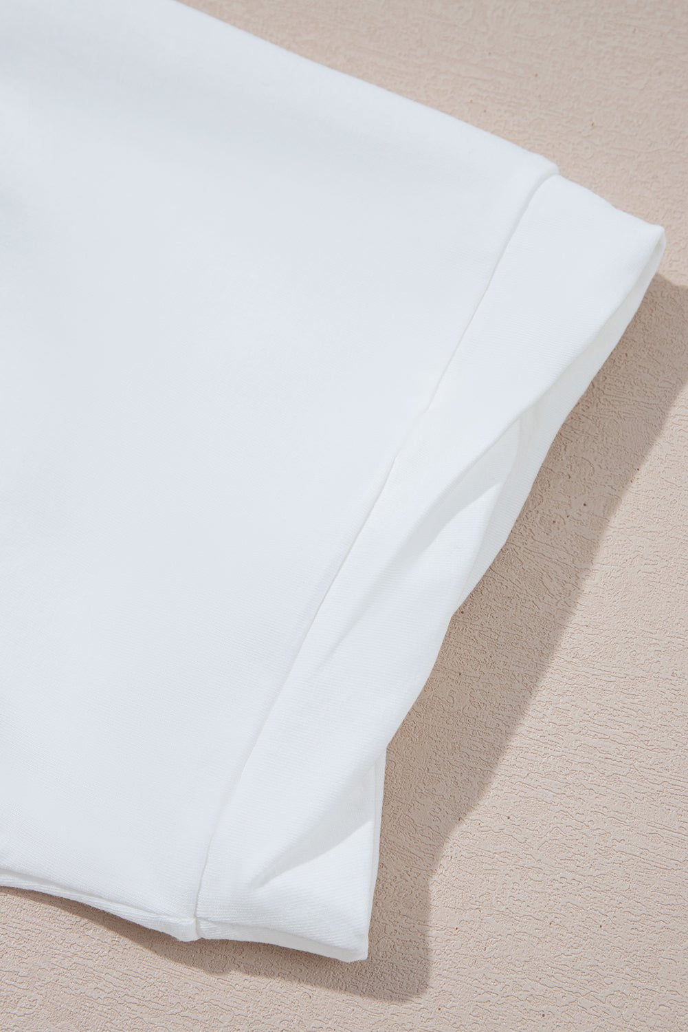 White Loose Half Sleeve Hi Low Hem T Shirt - Crowned Energy CO.