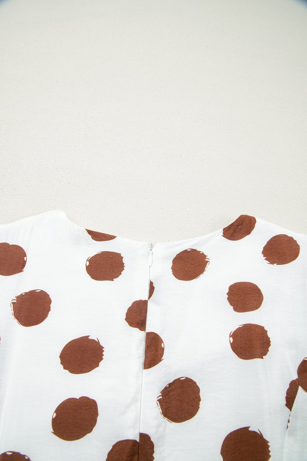 White Polka Dot Printed V Neck Short Sleeve Tie Waist Midi Dress - Crowned Energy CO.