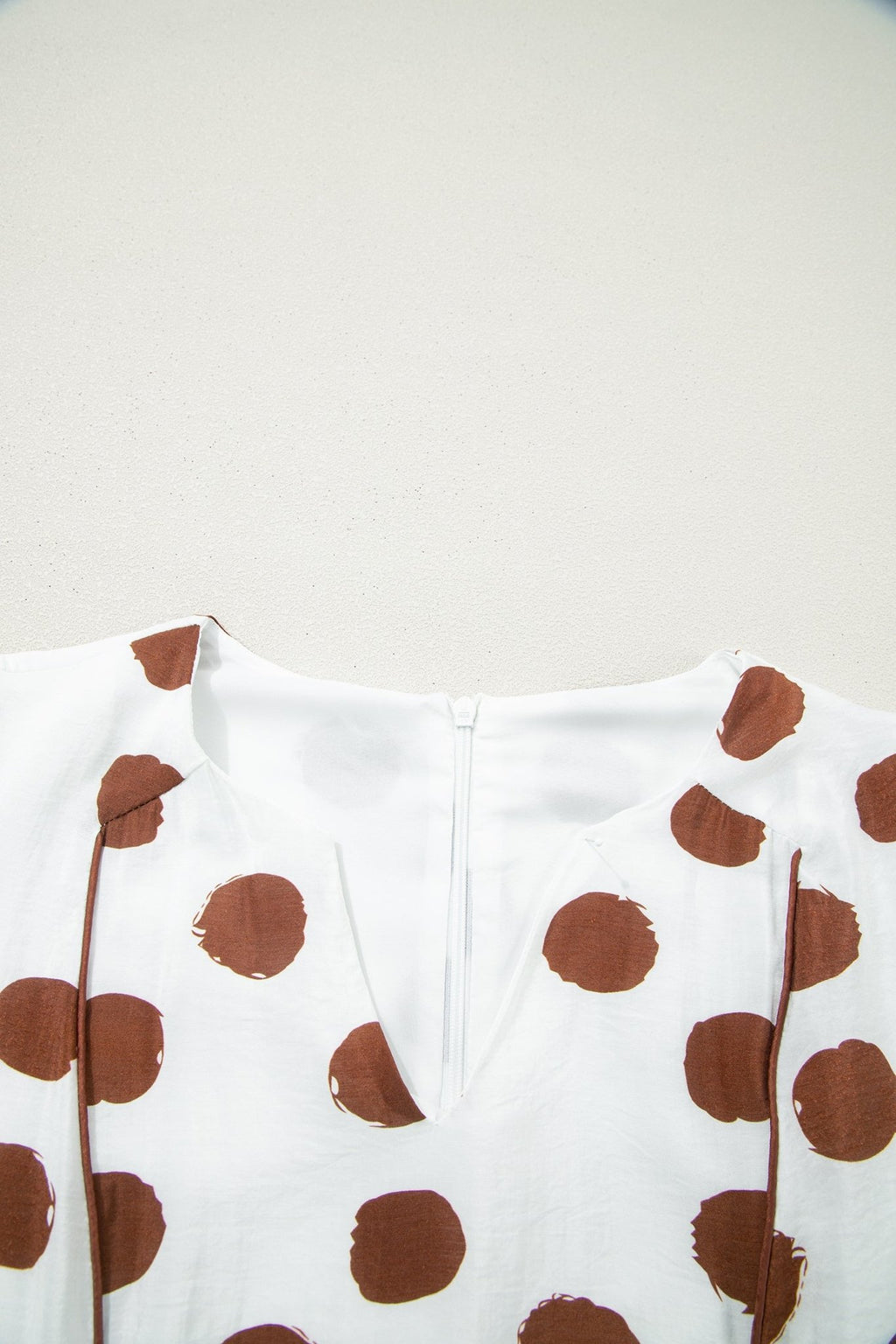 White Polka Dot Printed V Neck Short Sleeve Tie Waist Midi Dress - Crowned Energy CO.