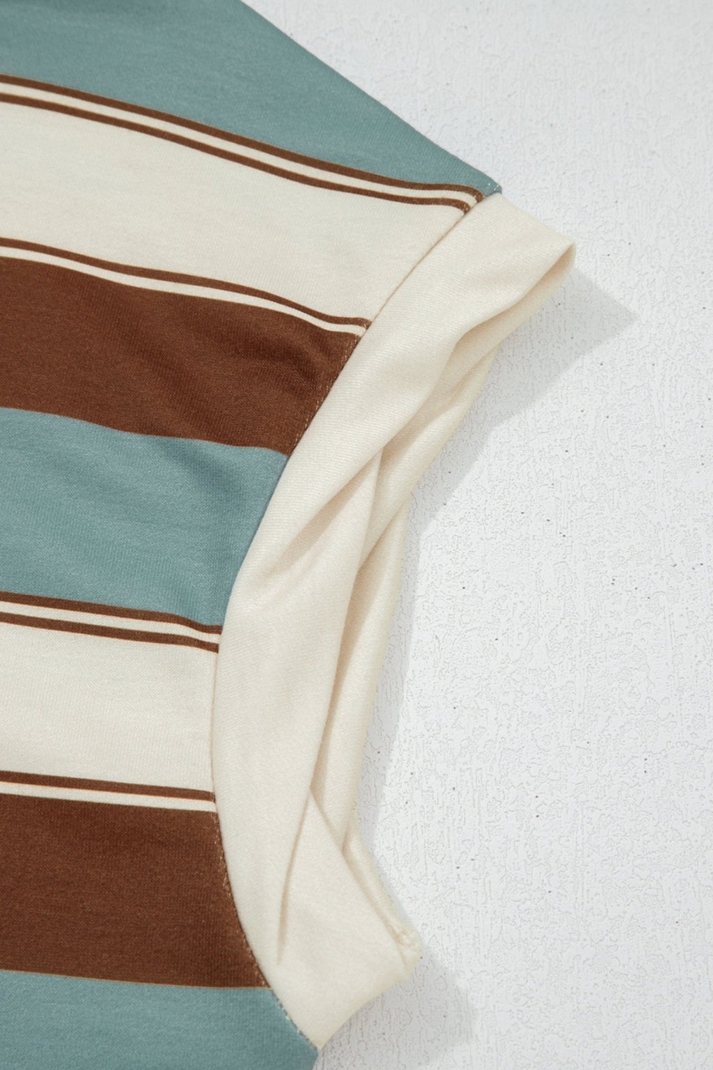 White Stripe Button Polo Collar Tee Drawstring Elastic Waist Patchwork 2pcs Short Set - Crowned Energy CO.