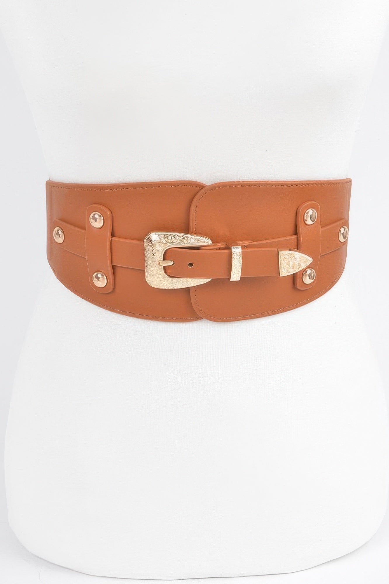 Wide Belt Buckle Elastic Belt - Crowned Energy CO.
