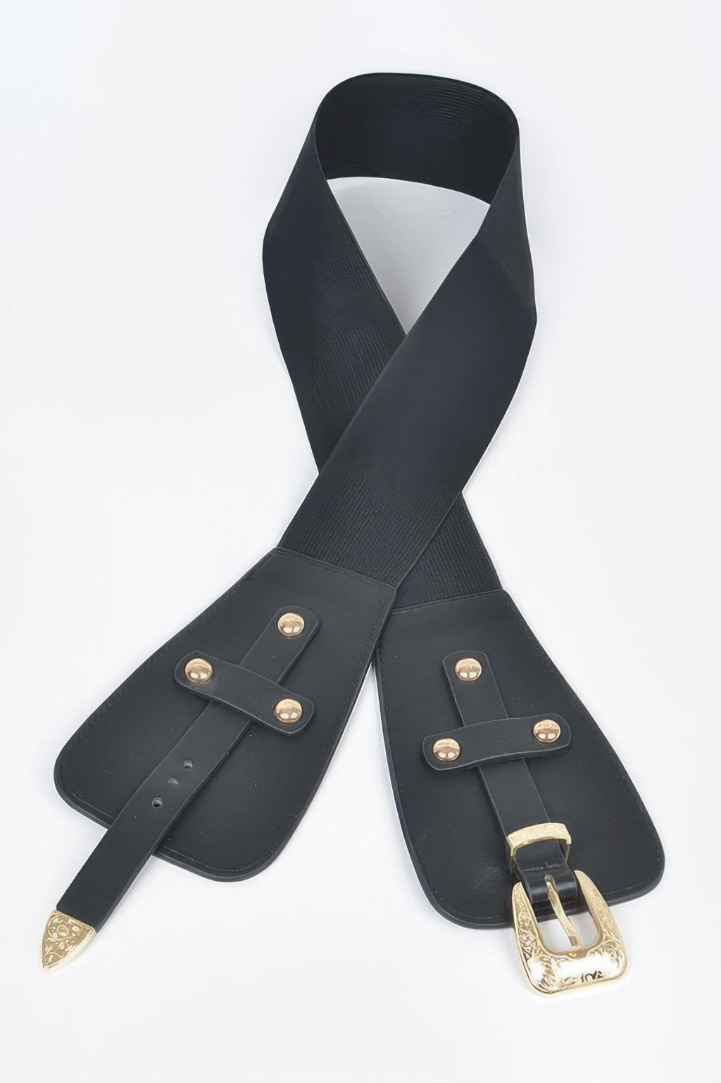 Wide Belt Buckle Plus Size Elastic Belt - Crowned Energy CO.