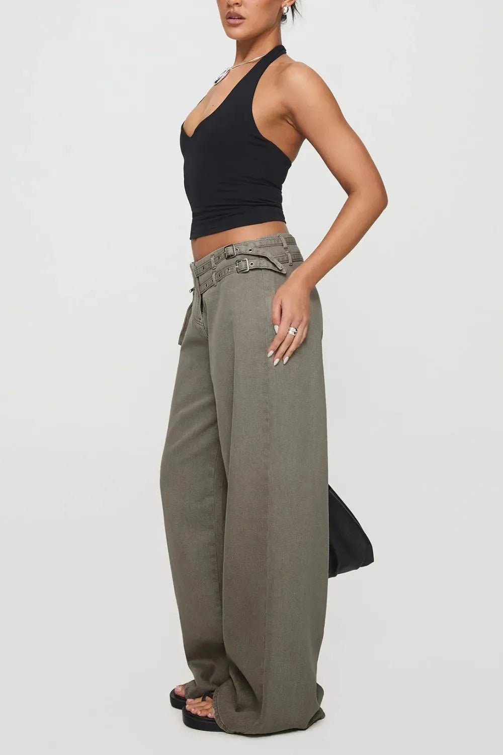 Wide Leg Jeans with Pockets - Crowned Energy CO.