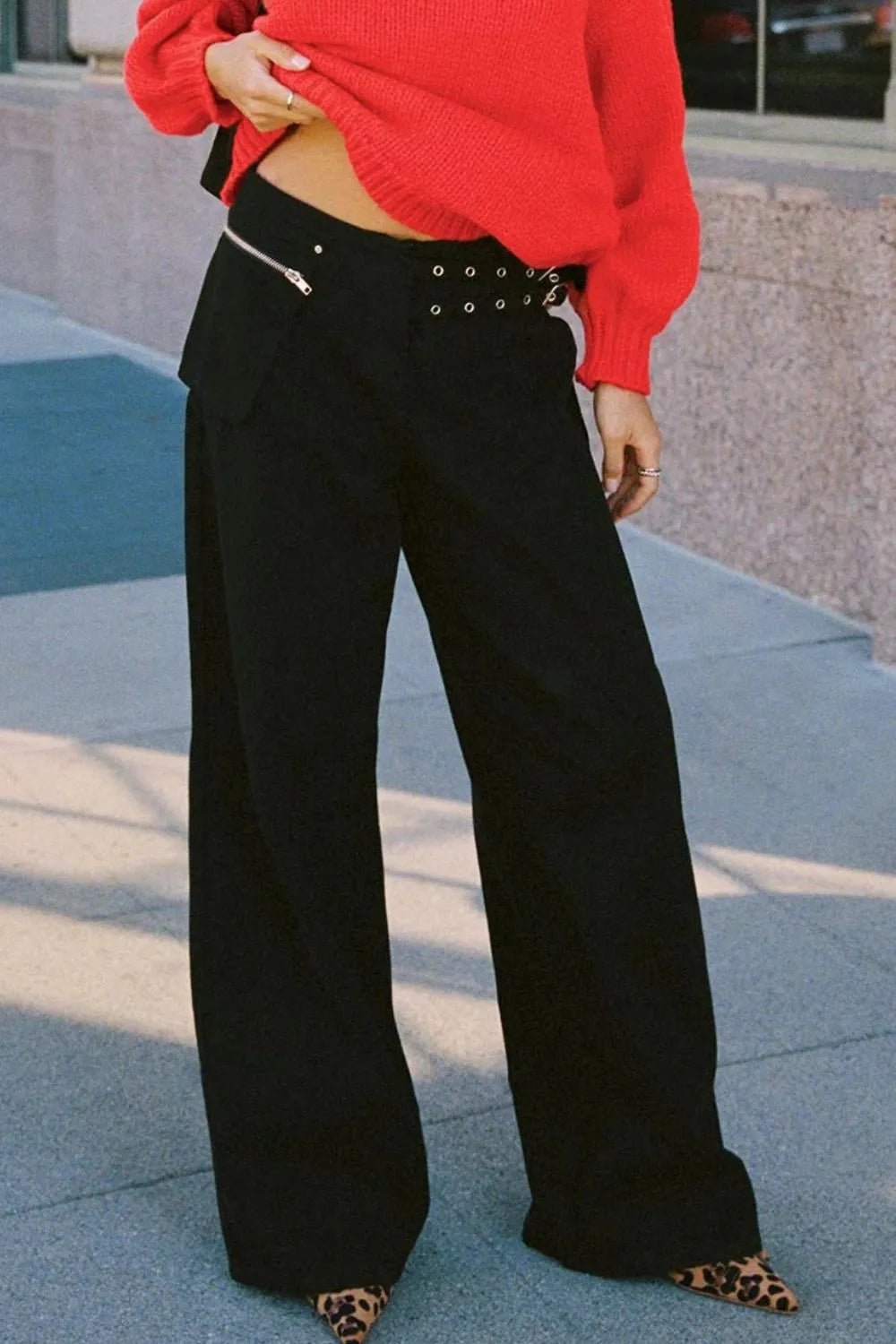 Wide Leg Jeans with Pockets - Crowned Energy CO.