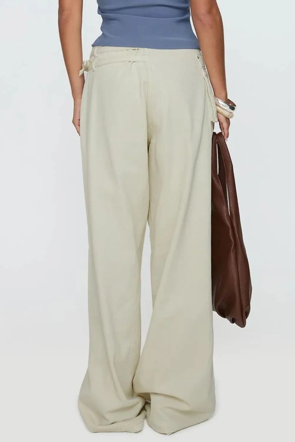 Wide Leg Jeans with Pockets - Crowned Energy CO.