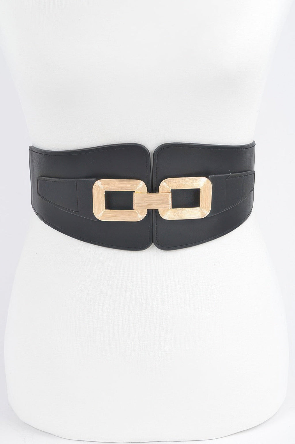 Wide Metal Link Plus Size Elastic Belt - Crowned Energy CO.