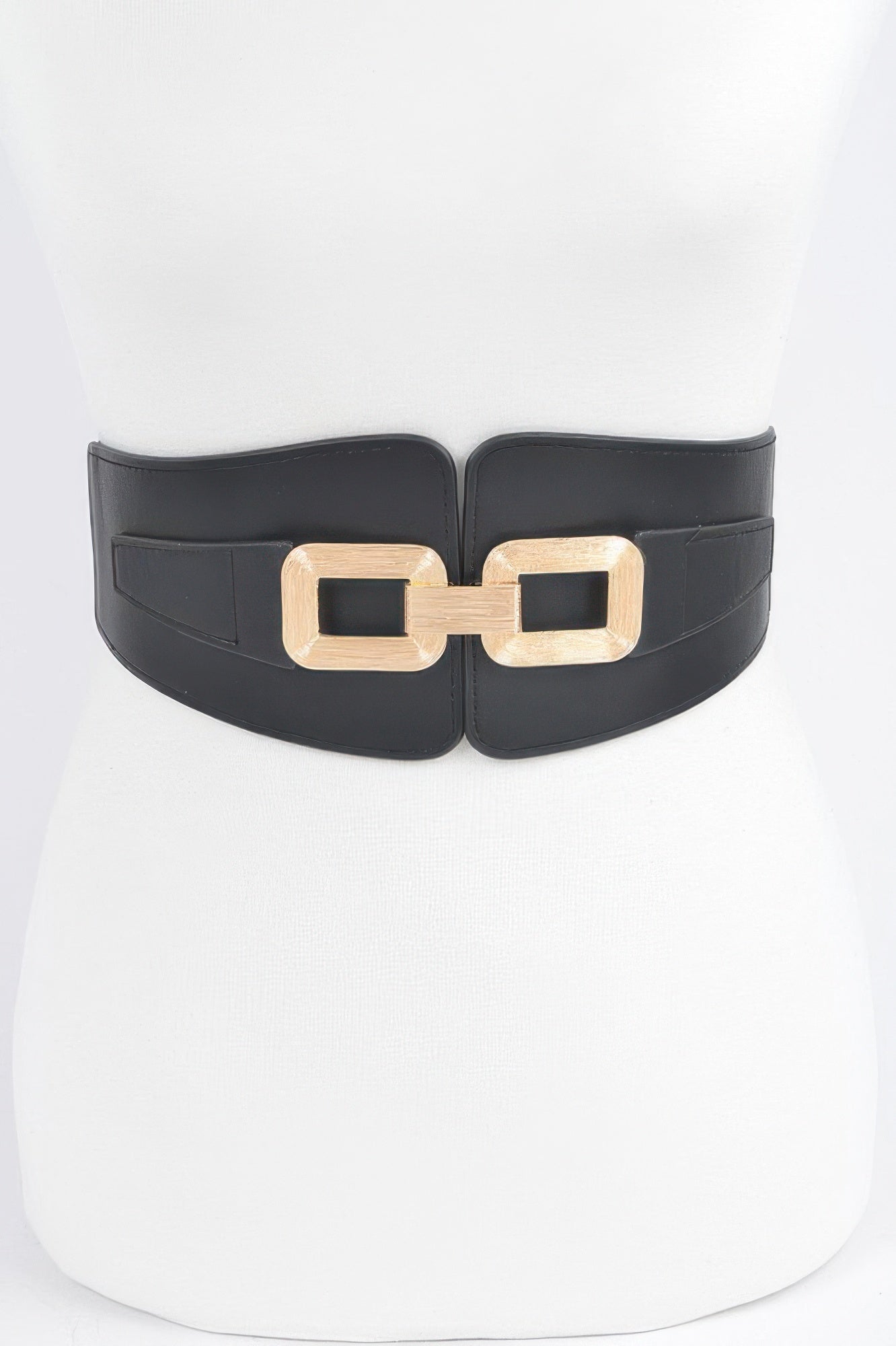 Wide Metal Link Plus Size Elastic Belt - Crowned Energy CO.