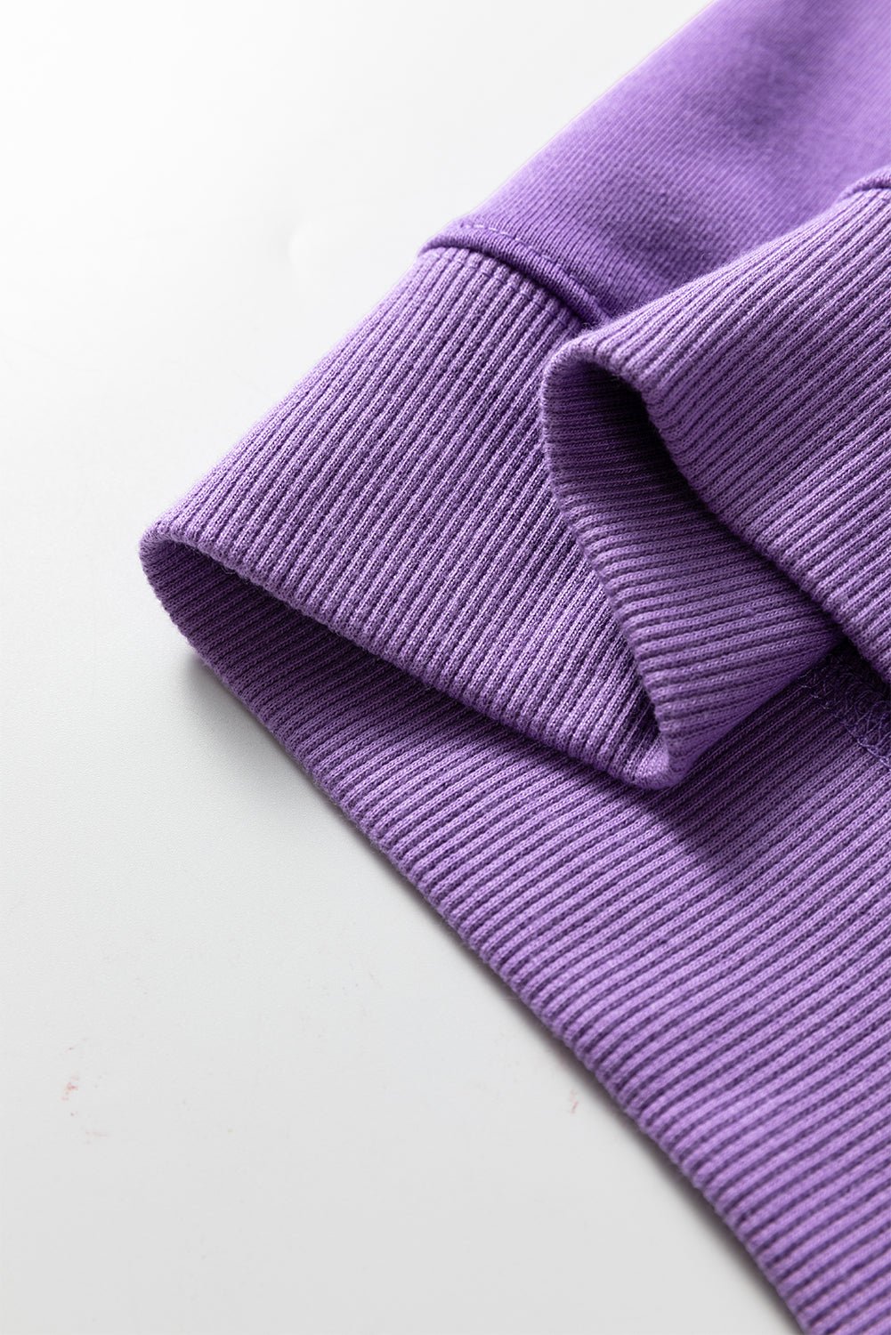 Crowned Energy CO. Wisteria / S / 65%Polyester+35%Cotton Dear-Lover Dropshipping Two Piece Sets/Pant Sets Wisteria Solid Color Collared Pullover and Central Seam Pants Set