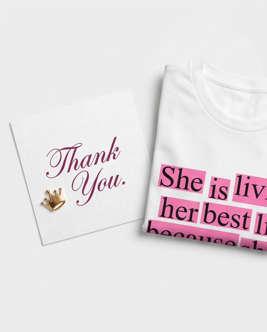 Women’s Christian Graphic Tee – Living Her Best Life - Crowned Energy CO.