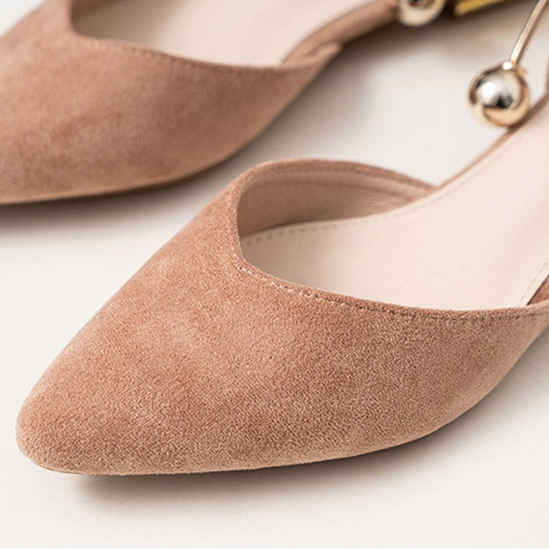 Women's Elegant Pearl Decor Point Toe Flats | ZAKAPOP - Crowned Energy CO.