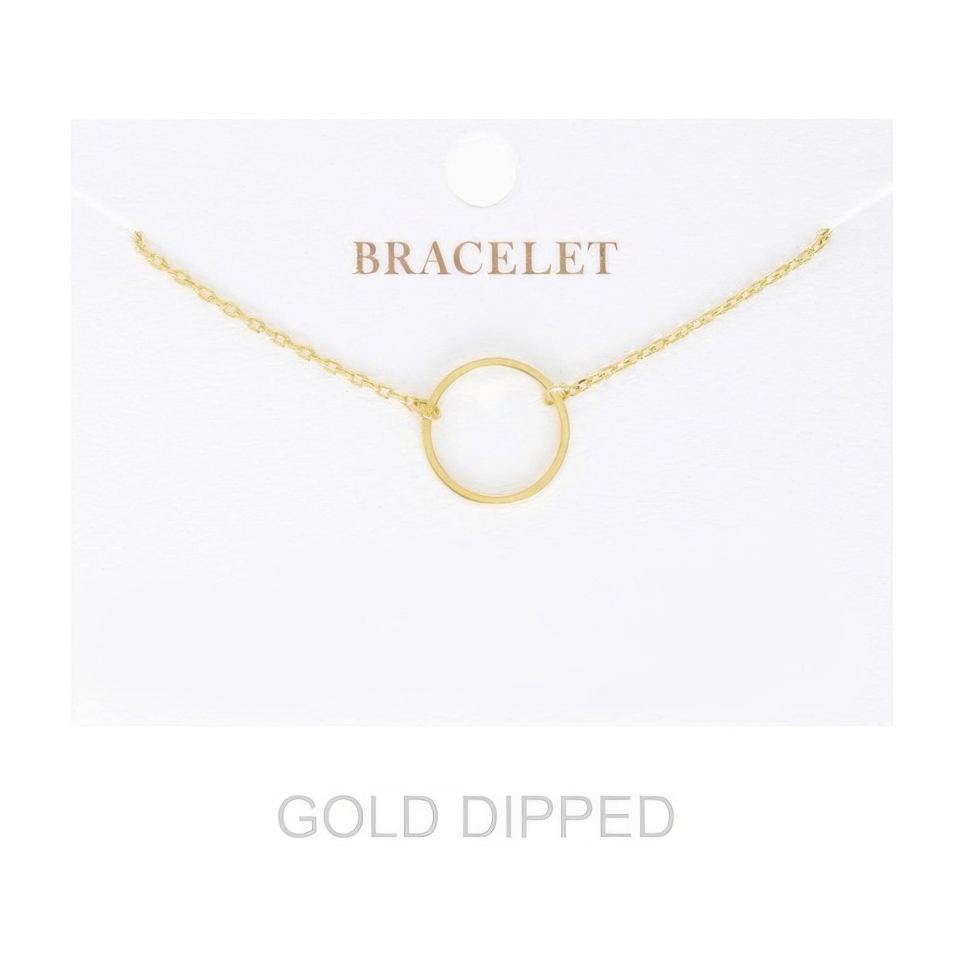 Crowned Energy CO. Gold.G SOMETHING SPECIAL LA BRACELET Women's Gold Dipped Open Circle Bracelet